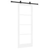 vidaXL Cs&uacute;sz&oacute; ajt&oacute; ORKDAL Feh&eacute;r 83 x 211 cm T&ouml;m&ouml;r fenyőfa &eacute;s &uuml;veg