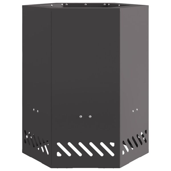 vidaXL Füstmentes Tűzhely Fekete 38 x 38 x 51 cm Acél