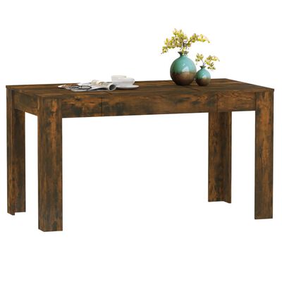 vidaXL füstös tölgy színű szerelt fa étkezőasztal 140 x 74,5 x 76 cm