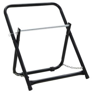 vidaXL fekete porsz&oacute;rt ac&eacute;l t&ouml;mlődobos kocsi 48 cm 45 kg