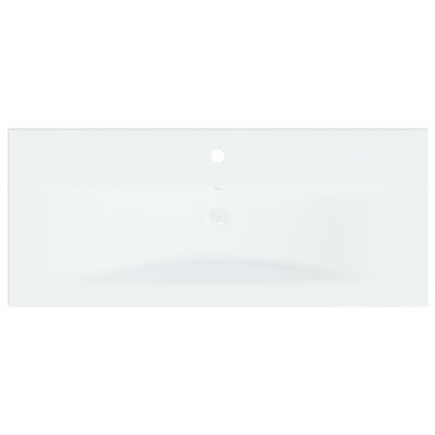 vidaXL fehér kerámia beépíthető mosdókagyló csapteleppel 91x39x18 cm