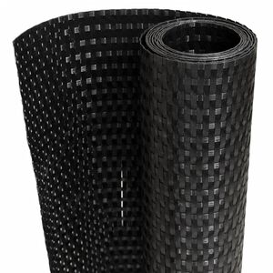 vidaXL 5 db fekete polyrattan erk&eacute;lyparav&aacute;n 255 x 19 cm
