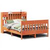 vidaXL viaszbarna t&ouml;m&ouml;r fenyőfa &aacute;gy matrac n&eacute;lk&uuml;l 160 x 200 cm