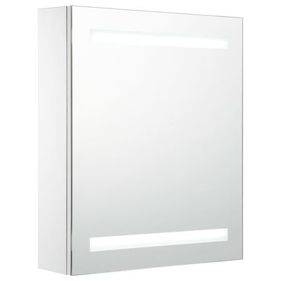 vidaXL tükrös fürdőszobaszekrény LED világítással 50 x 13,5 x 60 cm