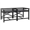 vidaXL Mos&oacute;g&eacute;p Talp 2 pcs Fekete 120 x 56 x 52 cm Ac&eacute;l