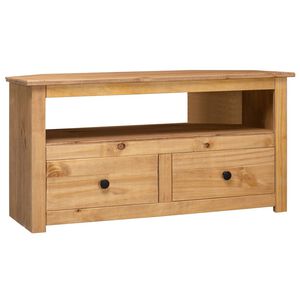 vidaXL panama st&iacute;lus&uacute; t&ouml;m&ouml;r fenyőfa sarok TV-szekr&eacute;ny 93 x 49 x 49 cm