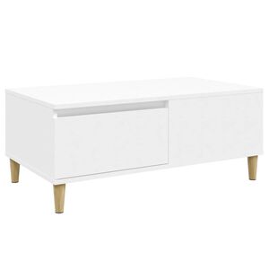 vidaXL feh&eacute;r szerelt fa doh&aacute;nyz&oacute;asztal 90 x 50 x 36,5 cm