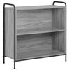 vidaXL K&ouml;nyvespolc 80 x 33 x 80 cm Szerelt Fa Sz&uuml;rke Sonoma