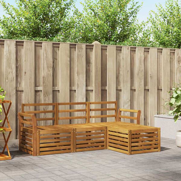 vidaXL &Uuml;lőgarnit&uacute;r&aacute;k 4 pcs Term&eacute;szetes T&ouml;m&ouml;r Ak&aacute;cfa