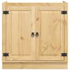 vidaXL Cabinet ajt&oacute;val SKI M&eacute;zes Barna 80 x 46 x 81,5 cm T&ouml;m&ouml;r fenyőfa