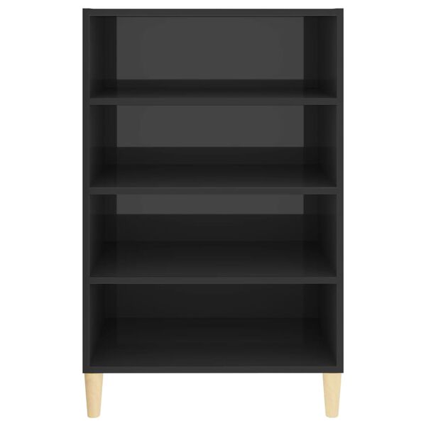 vidaXL magasfényű szürke szerelt fa tálalószekrény 57 x 35 x 90 cm