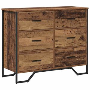 vidaXL Fi&oacute;kos szekr&eacute;ny 6-Fi&oacute;k &Ouml;reg fa 91 x 35,5 x 74,5 cm