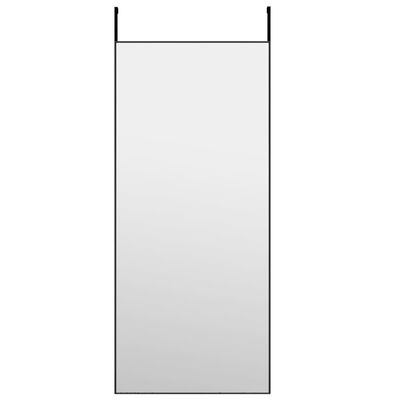 vidaXL fekete üveg és alumínium ajtótükör 40x100 cm