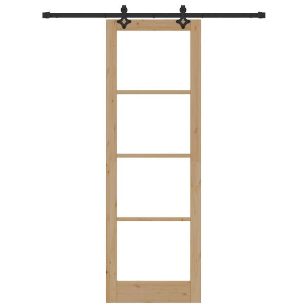 vidaXL Cs&uacute;sz&oacute; ajt&oacute; ORKDAL Term&eacute;szetes &eacute;s fekete 78 x 232 cm