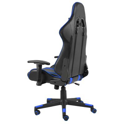 vidaXL kék PVC forgó gamer szék