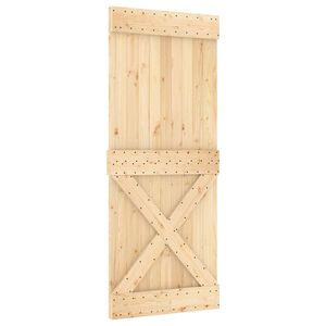 vidaXL Cs&uacute;sz&oacute; ajt&oacute; NARVIK 85 x 210 cm (152,5 cm) Term&eacute;szetes &eacute;s Fekete