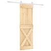 vidaXL Cs&uacute;sz&oacute; ajt&oacute; Term&eacute;szetes &eacute;s Feh&eacute;r 70 x 210 cm Szil&aacute;rd Fenyőfa