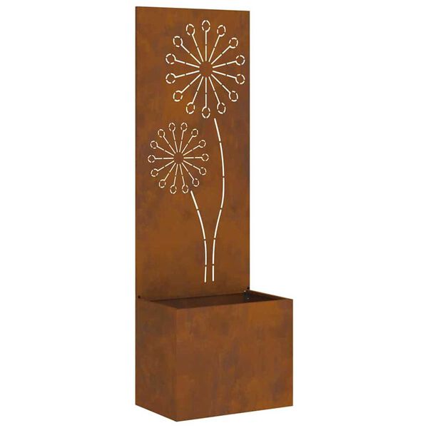 vidaXL Kertv&eacute;dő v&aacute;szon Rozsd&aacute;s 50 x 140 cm időj&aacute;r&aacute;s&aacute;ll&oacute; ac&eacute;l