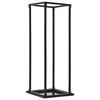 vidaXL fekete ac&eacute;l tűzifat&aacute;rol&oacute; alappal 37 x 37 x 113 cm
