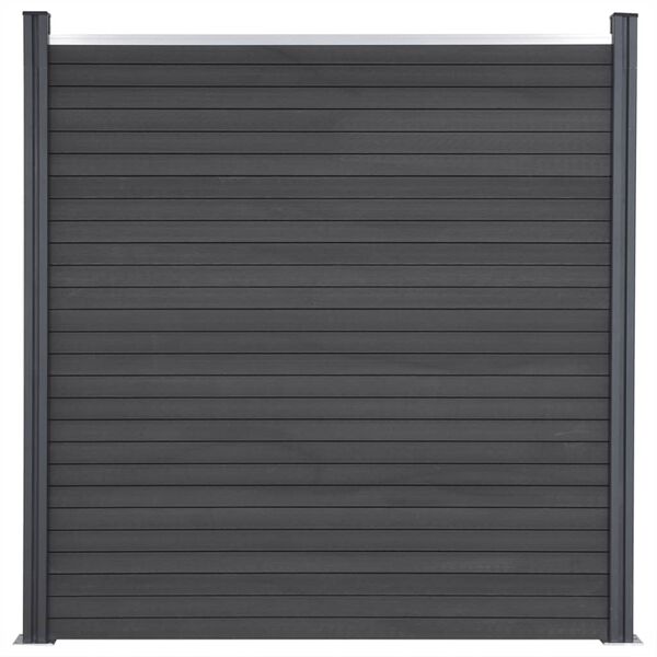 vidaXL szürke WPC kerítéspanelszett 180 x 186 cm