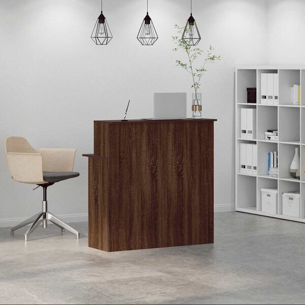 vidaXL recepci&oacute;s pult barna t&ouml;lgysz&iacute;nű 100x50x103,5 cm szerelt fa