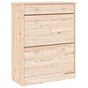 vidaXL ALTA t&ouml;m&ouml;r fenyőfa cipőszekr&eacute;ny 77 x 35 x 96 cm