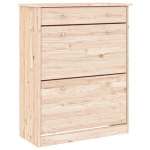 vidaXL ALTA t&ouml;m&ouml;r fenyőfa cipőszekr&eacute;ny 77 x 35 x 96 cm