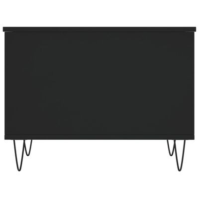 vidaXL fekete szerelt fa dohányzóasztal 60x44,5x45 cm