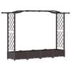 vidaXL Magas&iacute;tott &Aacute;gy Trellis-szel &eacute;s Tetővel Barna 207 x 40 x 123 cm