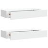 vidaXL 2 db feh&eacute;r MDF falra szerelhető fi&oacute;kos polc 60 x 23,5 x 10 cm