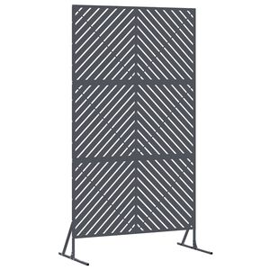 vidaXL Mag&aacute;nszf&eacute;ra K&eacute;pernyő 100 x 50 x 180 cm Ac&eacute;l Antracitsz&uuml;rke