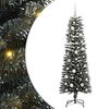 vidaXL Mű kar&aacute;csonyfa 150 LED-del Z&ouml;ld 120 cm PVC &eacute;s Műanyag &eacute;s Ac&eacute;l