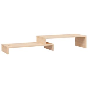 vidaXL t&ouml;m&ouml;r fenyőfa monitor&aacute;llv&aacute;ny (52-101) x 22 x 14 cm