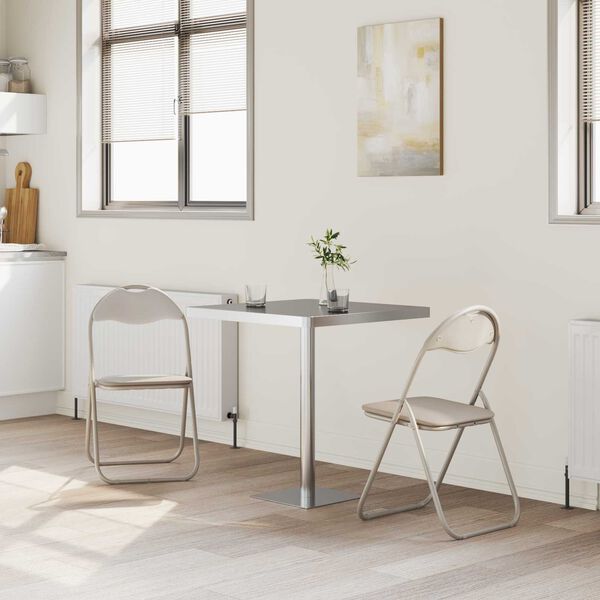 vidaXL &Ouml;sszecsukhat&oacute; sz&eacute;k 2 pcs Homoksz&iacute;n 48 x 43,5 x 81 cm Műbőr