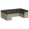 vidaXL 9 r&eacute;szes vil&aacute;gossz&uuml;rke polyrattan kerti &uuml;lőgarnit&uacute;ra p&aacute;rn&aacute;val