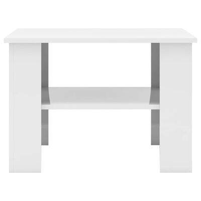 vidaXL magasfényű fehér forgácslap dohányzóasztal 60 x 60 x 42 cm