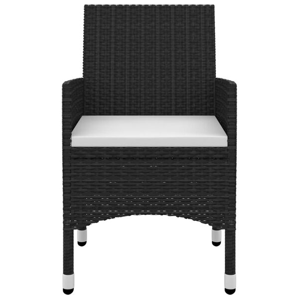 vidaXL 5 r&eacute;szes polyrattan &eacute;s &uuml;veg kerti &eacute;tkezőgarnit&uacute;ra p&aacute;rn&aacute;kkal