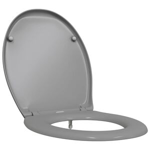 vidaXL WC ülőke Szürke 44,8 x 37,3 x 4,2 cm Duroplast