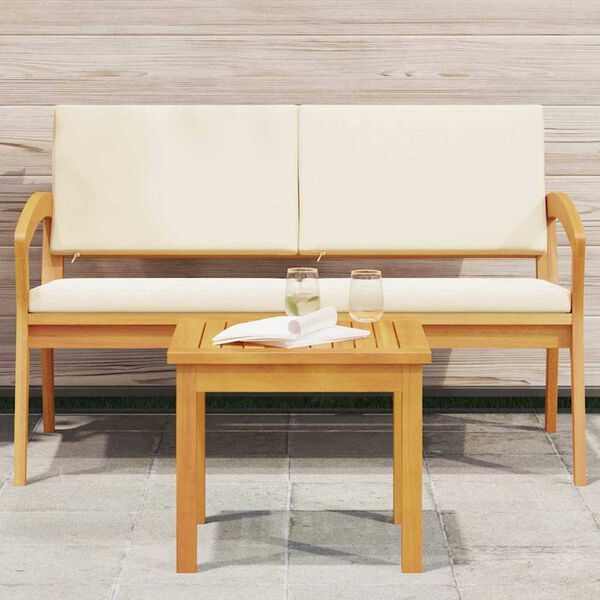 vidaXL Oldal asztal Barna Tömör akácfa