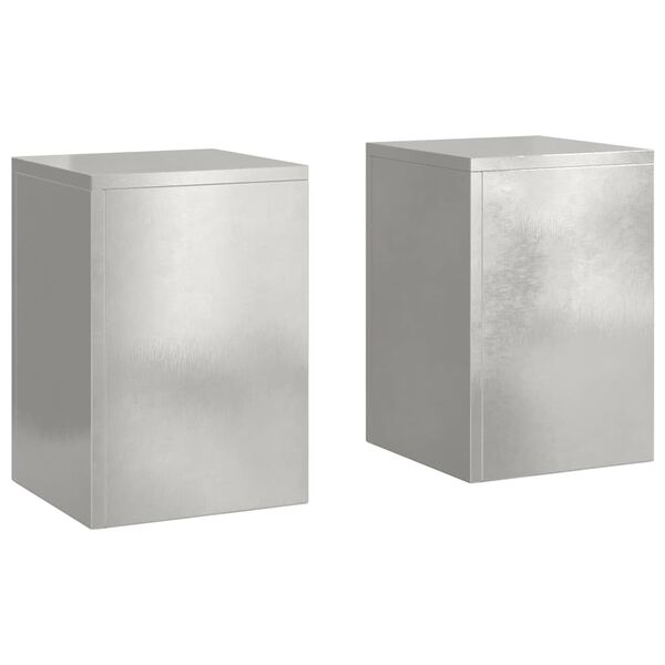 vidaXL Növényállvány 2 pcs Ezüst 24 x 24 x 35 cm Rozsdamentes acél