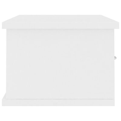 800585 vidaXL Wall-mounted Drawer Shelf White 60x26x18,5 cm Chipboard