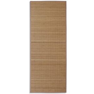 N&eacute;gysz&ouml;gletes barna bambusz szőnyeg 80 x 200 cm