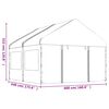 vidaXL feh&eacute;r polietil&eacute;n pavilon tetővel 4,46 x 4,08 x 3,22 m