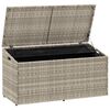 vidaXL világosszürke polyrattan kerti tárolóláda 110x50x58 cm