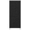 vidaXL Magasfi&uacute; fi&oacute;kkal Fekete t&ouml;lgy 69,5 x 34 x 180 cm Faanyag