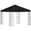 vidaXL Pavilon 3 x 3 m Fekete Poli&eacute;szter &eacute;s ac&eacute;l 190 gsm