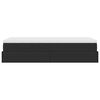 vidaXL Ottomán ágykeret matraccal fekete 80x200cm műbőrrel