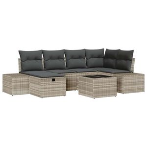 vidaXL Kanap&eacute; Szett 6 db polirattan