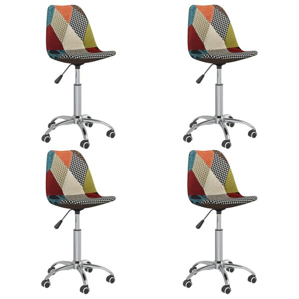 vidaXL 4 db foltvarrott sz&ouml;vetbor&iacute;t&aacute;s&uacute; forg&oacute; &eacute;tkezősz&eacute;k