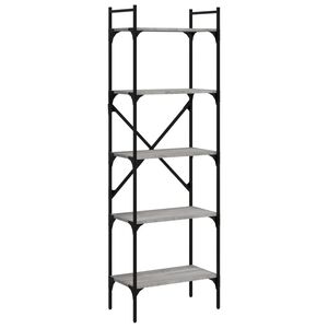 vidaXL 5 szintes sz&uuml;rke sonoma sz&iacute;nű fa k&ouml;nyvespolc 56 x 31,5 x 174 cm